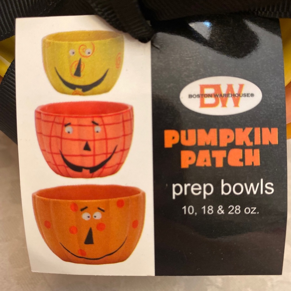 Boston Warehouse Set Of Three New Pumpkin Patch Prep Bowls